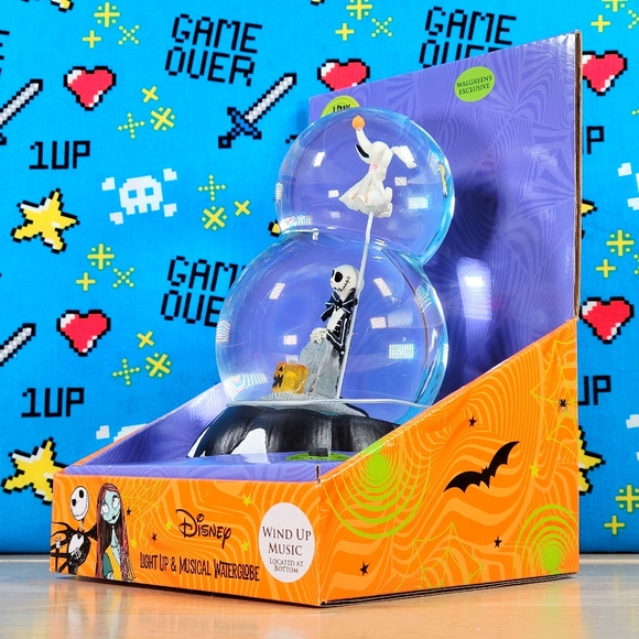Disney Nightmare Before Christmas Zero & Jack 7.5" Light Up Musical & Waterglobe - Picture 5 of 10